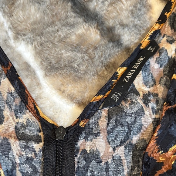 Zara Leopard Print Long Sleeve Dress - Picture 5 of 8